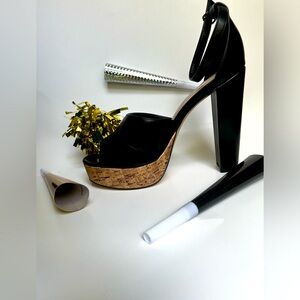 Size 10 M Women’s N by Nicole Miller Pump Heels Samantha Black Faux Leather New